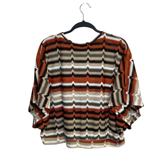 Zara Trafaluc Chevron Knit Top Size Small Multicolor - Picture 2 of 6